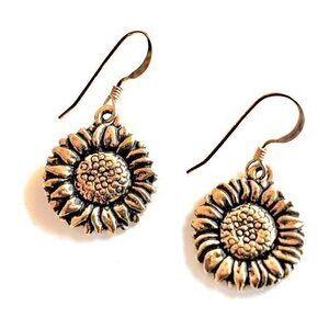 Sunflower Earrings 14K Gold Filled Wires Womens Girls Flower Jewelry Gifts Her